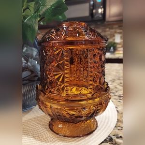 LE Smith Bars & Stars Fairy Lamp - Amber